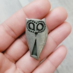 Vintage Tennesmed Pewter Owl Pin Brooch